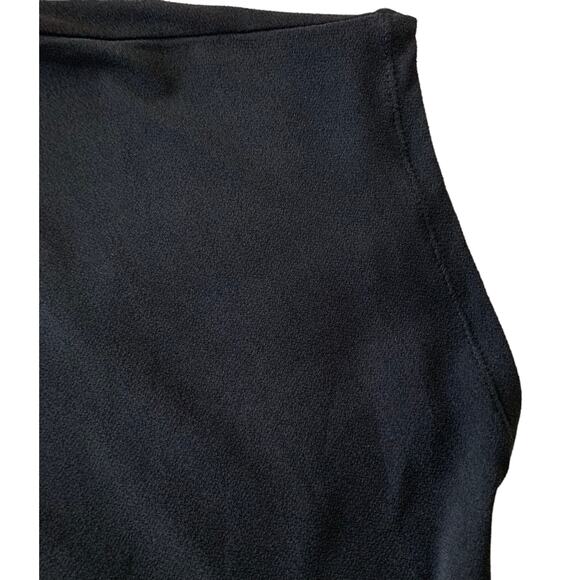 RACHEL ROY MIDI BODYCON DRESS, WOMENS, M, BLACK, CAP SLEE3VE, V-NECKLINE - Picture 8 of 11